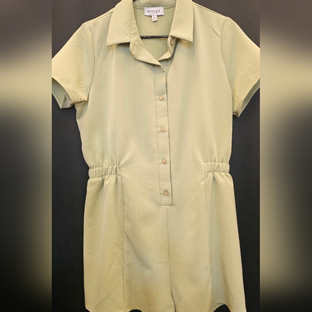 Romper, green, vacation, Sunday, summer, spring, casual, office, party, relax